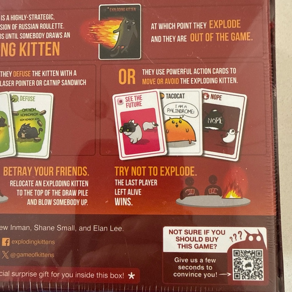 NEW Exploding Kittens Original Edition Card Game - Picture 6 of 7